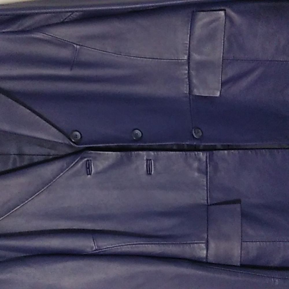 Pendleton Leather Jacket Sz. M Purple - image 3